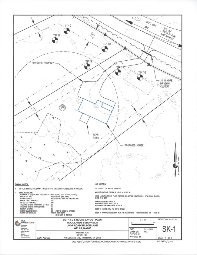 House Building Envelope & Septic Locatio