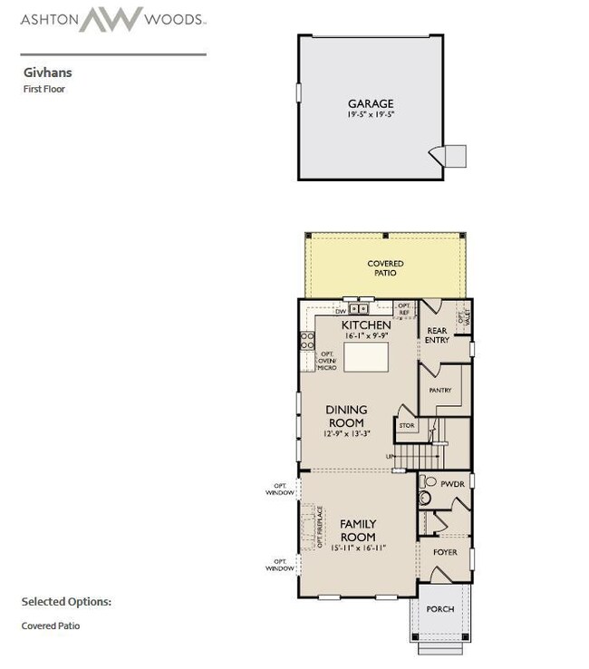First Floor with Garage