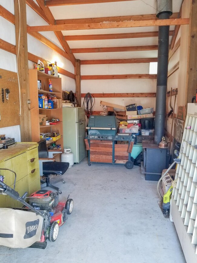 Interior of Shop with wood stove