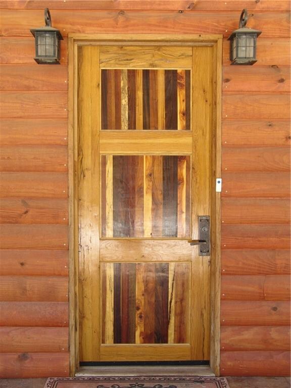 This door was built by the homeowner from woods fr