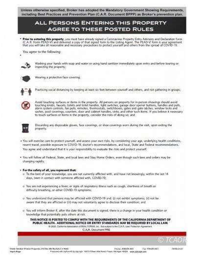 COVID entry rules
