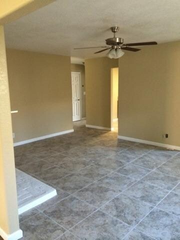Living room with fireplace.