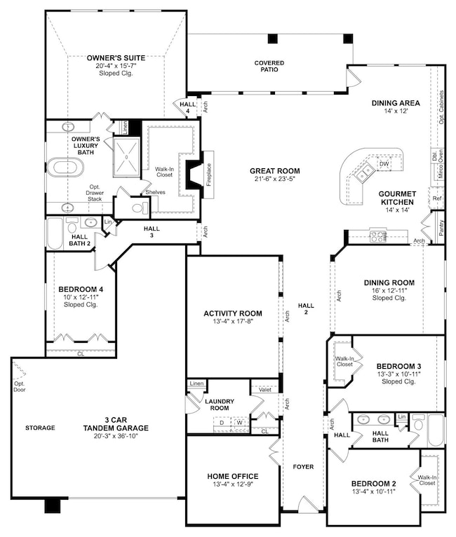 The Hayden floor plan by K. Hovnanian® Homes. 1st Floor shown. *Prices, plans, dimensions, features, specifications, materials, and availability of homes or communities are subject to change without notice or obligation.