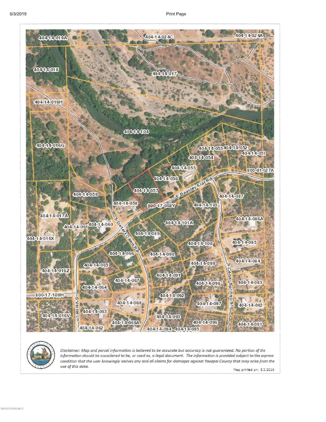 Beasley Flat county map