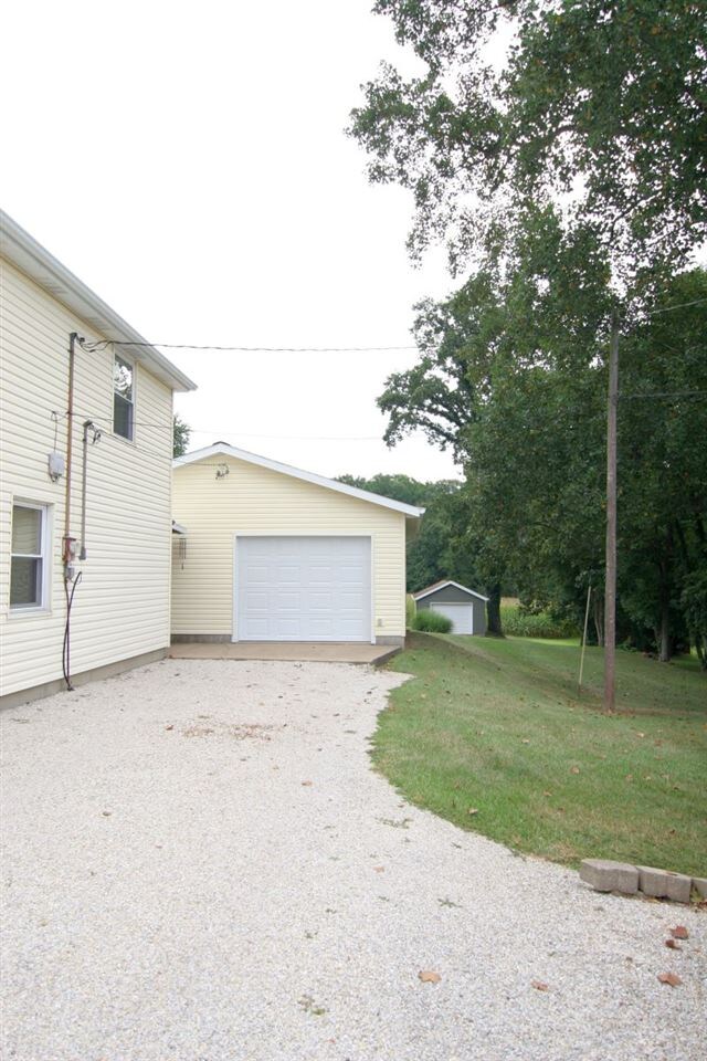 This is the detached garage closest to the house. 