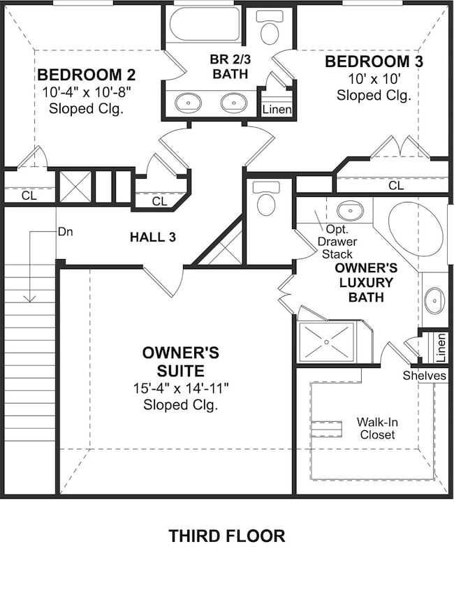 The Rome II floor plan by K. Hovnanian Homes. 3rd