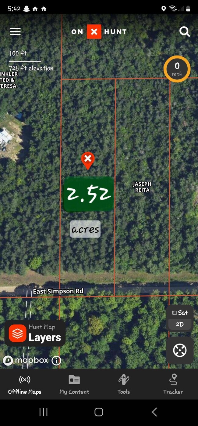 OnX Screenshot of Parcel