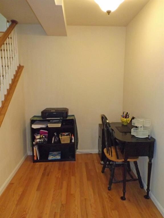 Nook across from dining area is a...