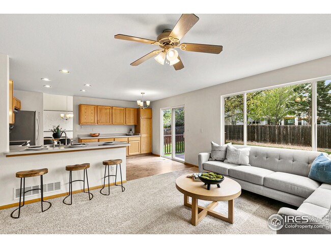 Family room is open to the kitchen