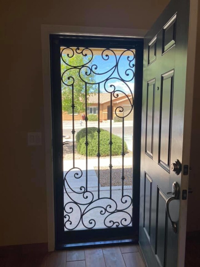 Front door with pet friendly screen