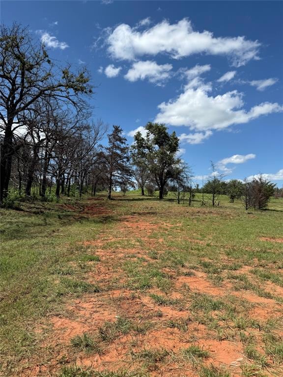 View of yard with a view of countryside