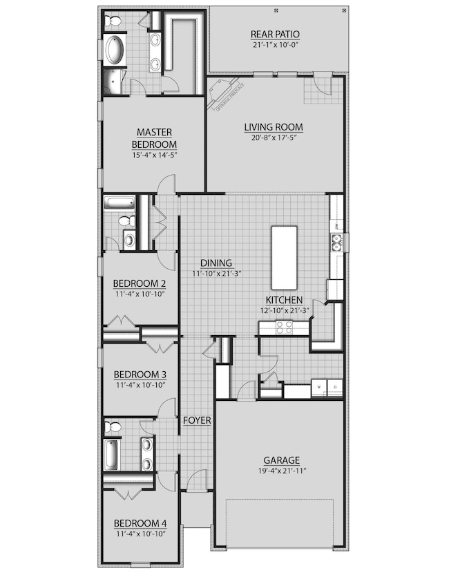 Cedar A-B-G-H IV Floor Plan