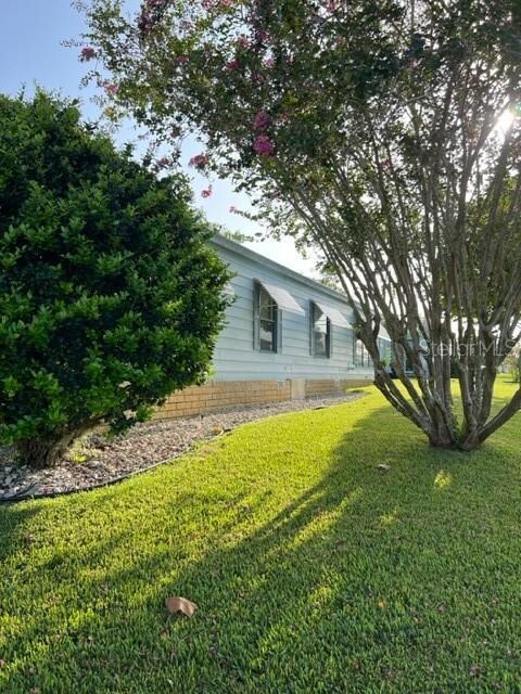 Side View with landscaping