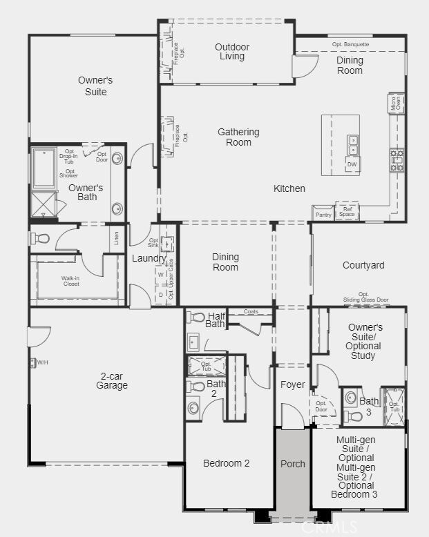 Structural options added to 39910 Lucida Drive include: tile surround at owner's tub and shower, sliding glass door at owner’s suite, and laundry room sink.