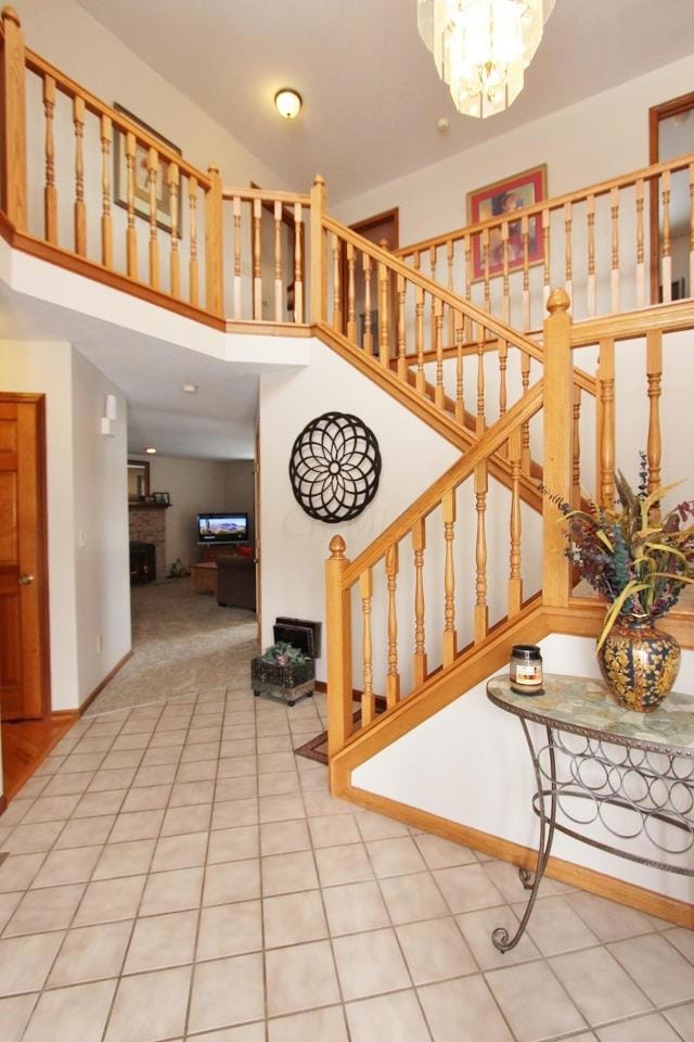 A view of the vaulted foyer