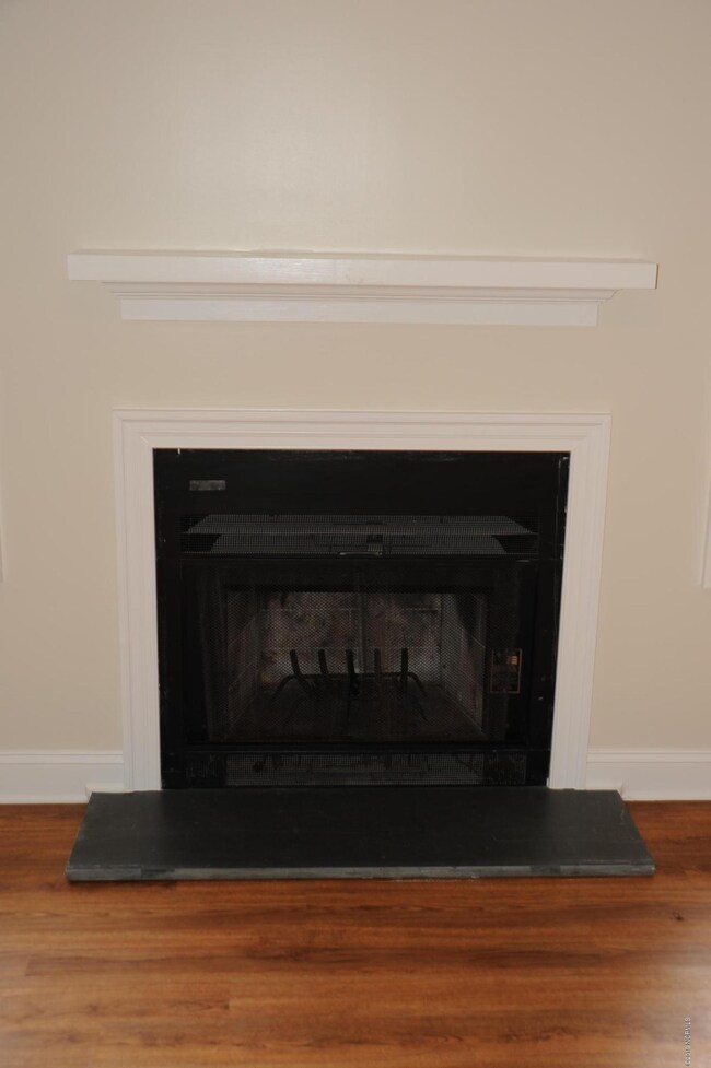 wood fireplace