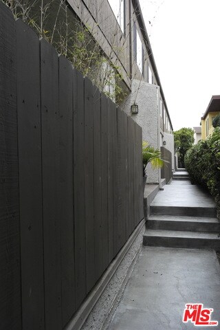 Walkway to unit