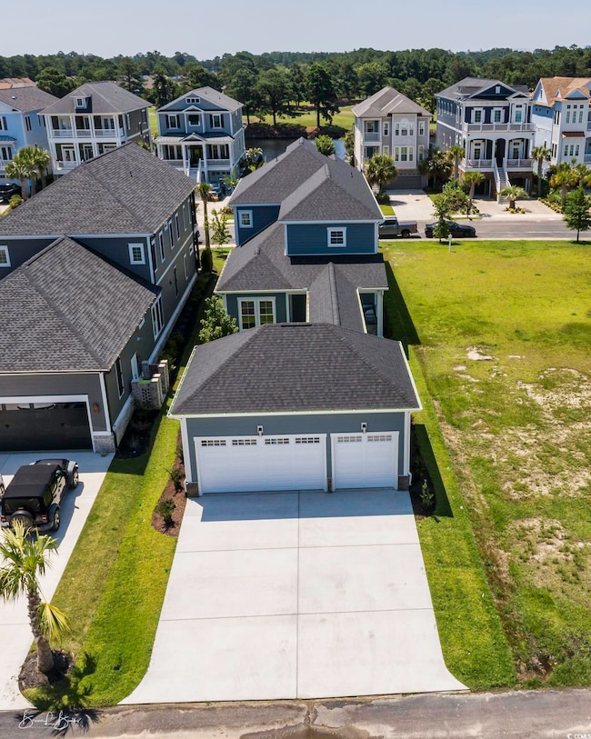 Aerial view of residential area