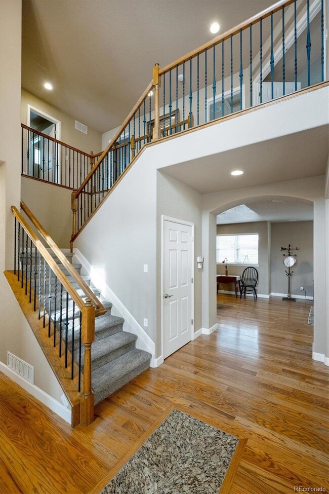 Soaring foyer entryway