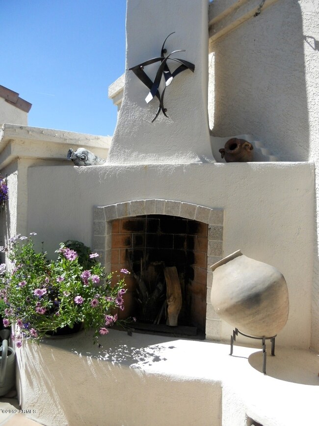 Patio fireplace