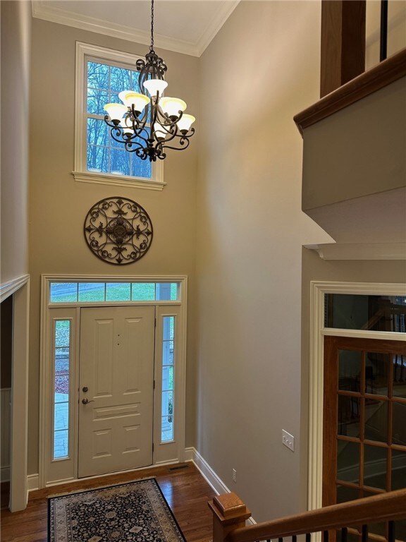 Grand 2 Story Entry feels open and spacious when g