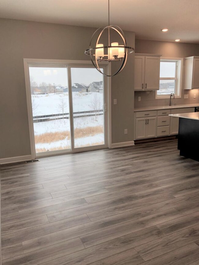 The informal dining space has a beautiful view of 