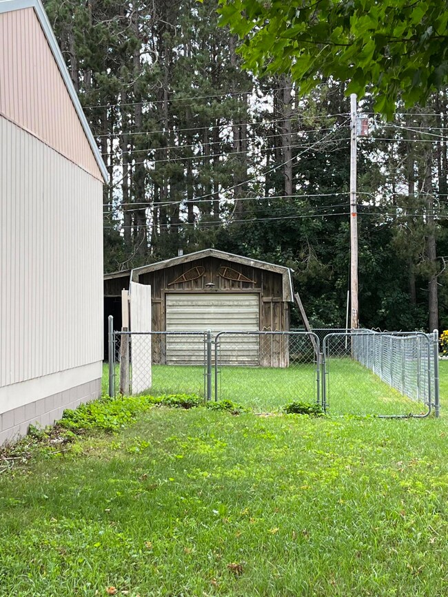 fenced yard