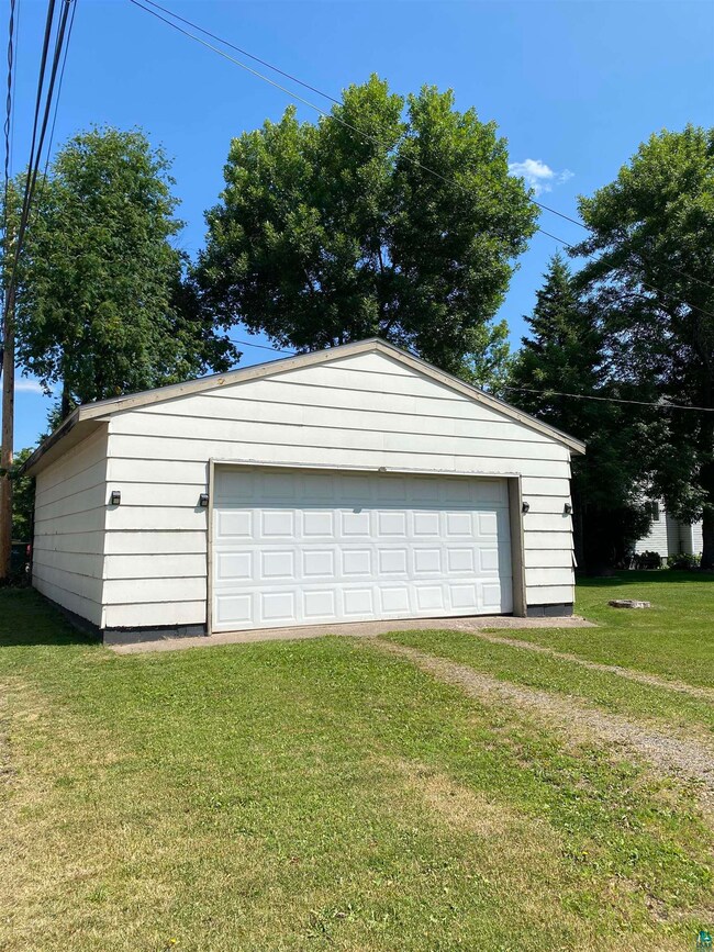 Garage with a yard
