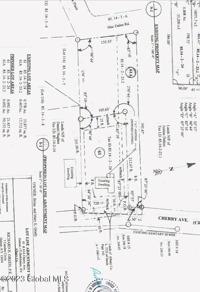 Map of Lot Lines