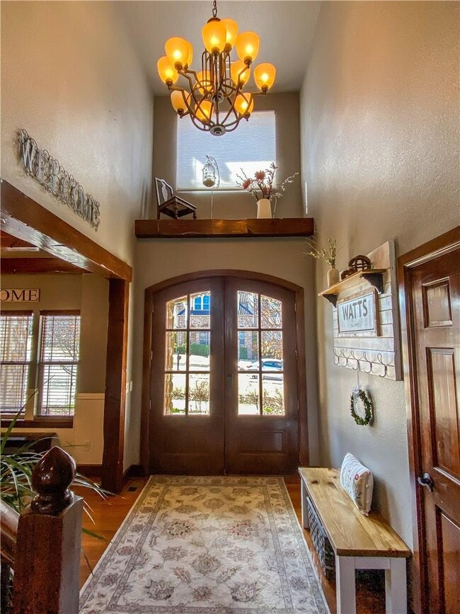 Look at the beautiful wood doors at the entry!