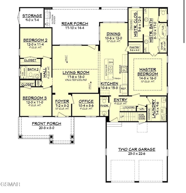 Hilltop view House plan