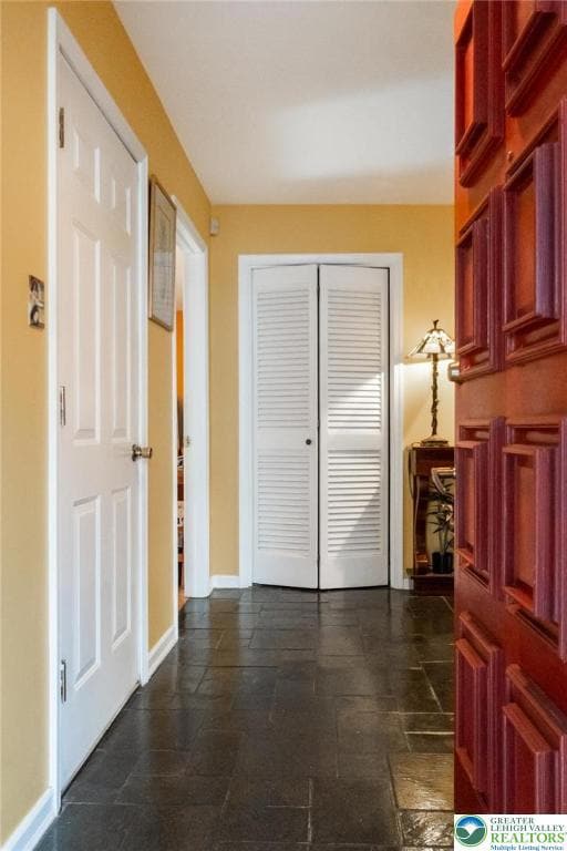 Foyer/slate floor/closet