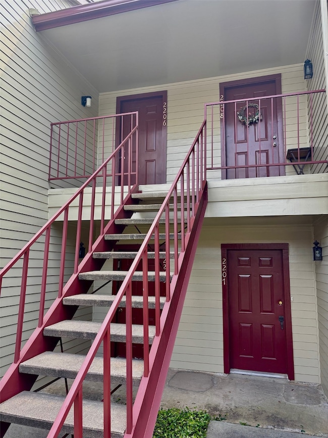 View of front door