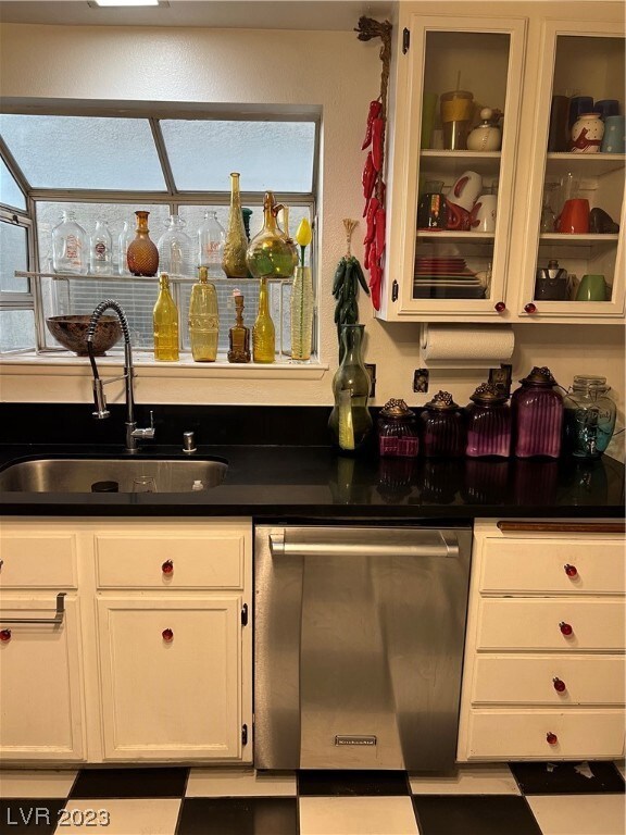 Kitchen with garden window