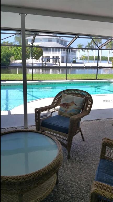 Canal-front Patio and Swimming Pool