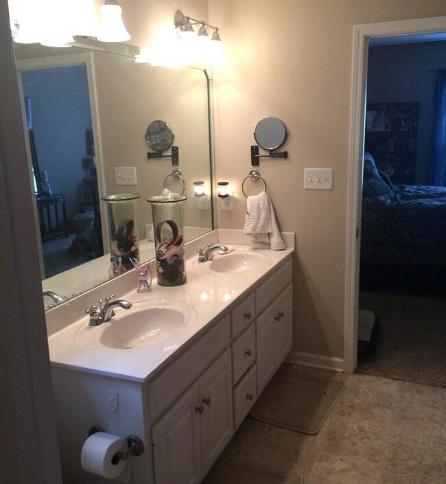 Master bath with double sinks