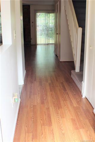 Entry Hall with Coat Closet and new laminate floor