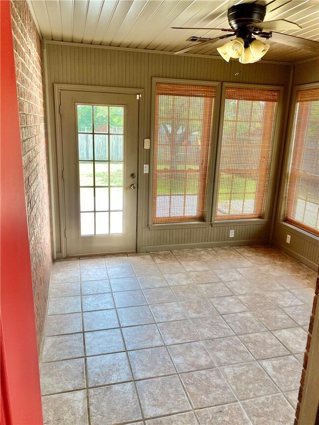 Sun room with heated floor