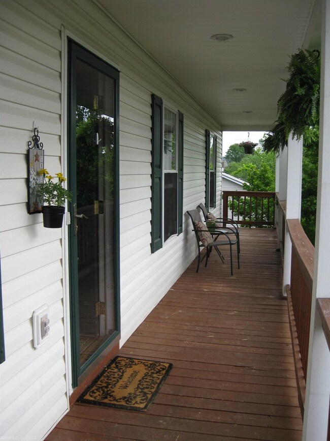 Long covered front porch