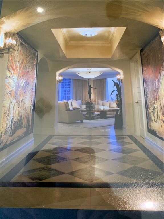 Entry Into the Apartment from the Private Foyer an