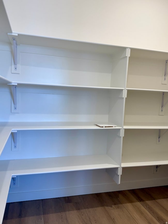 View of large walk-in pantry