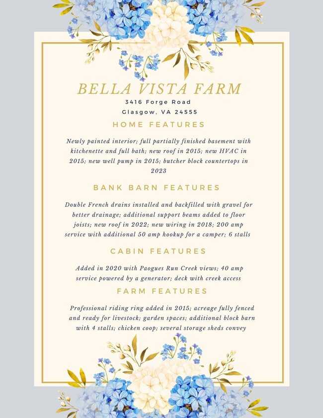 Blue Simple Floral Wedding Menu (2)