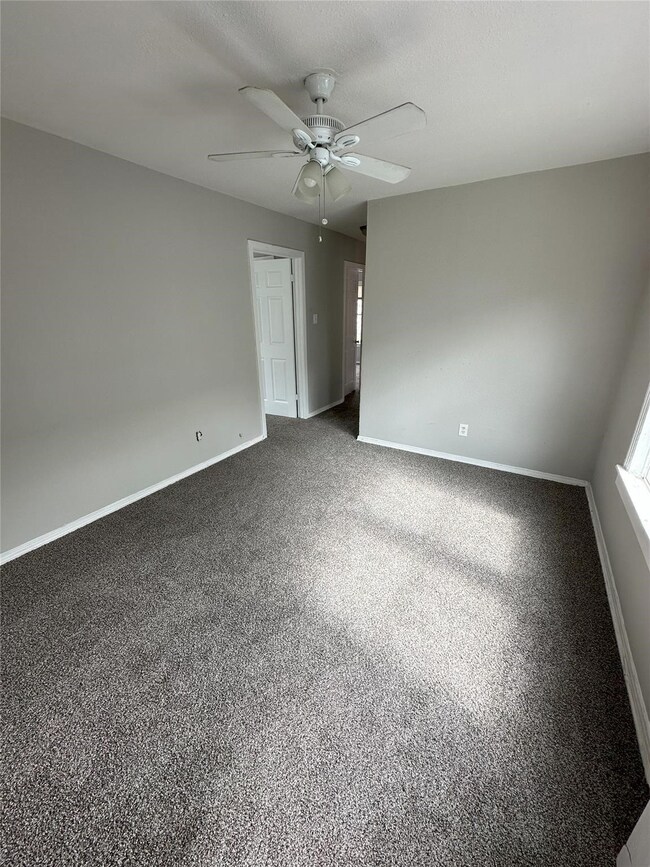 Newly remodeled living room, with plush new carpet