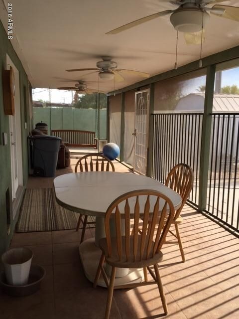 Gated Back Patio for safety