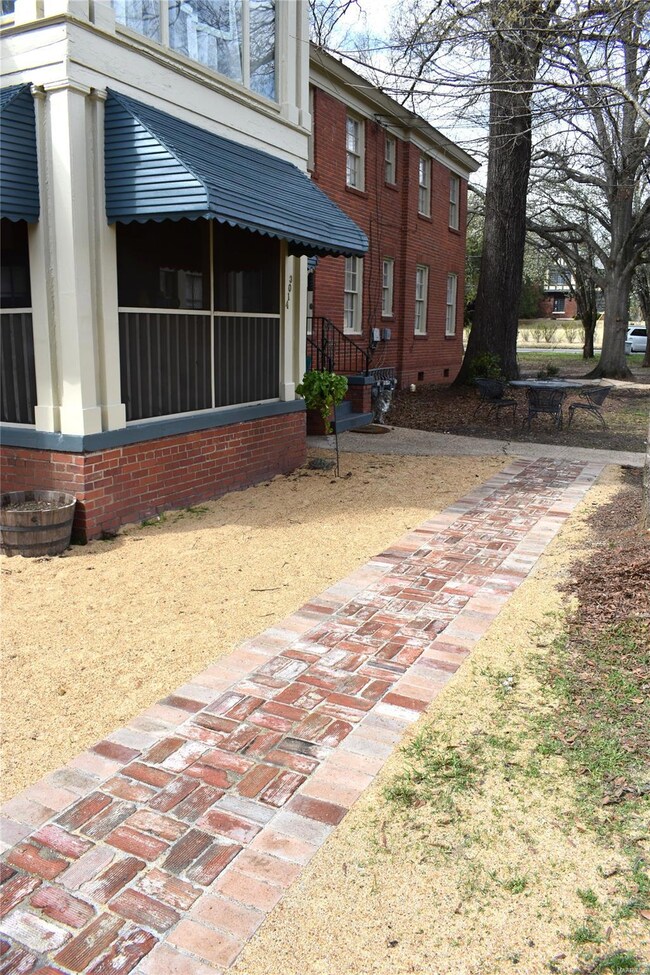 new brick walkway on NB side