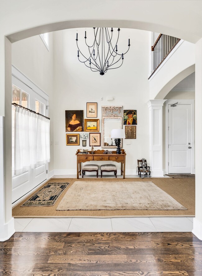 Another view of the dramatic foyer
