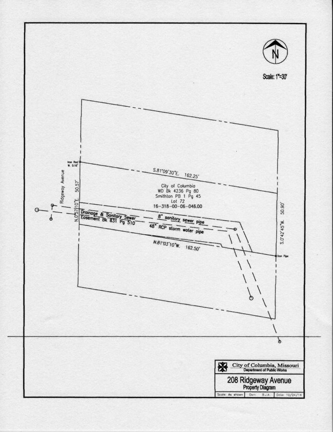 208 Ridgeway survey from City of Columbi