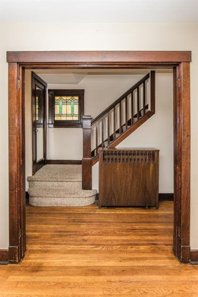 A closer look at the gorgeous wood trim around the