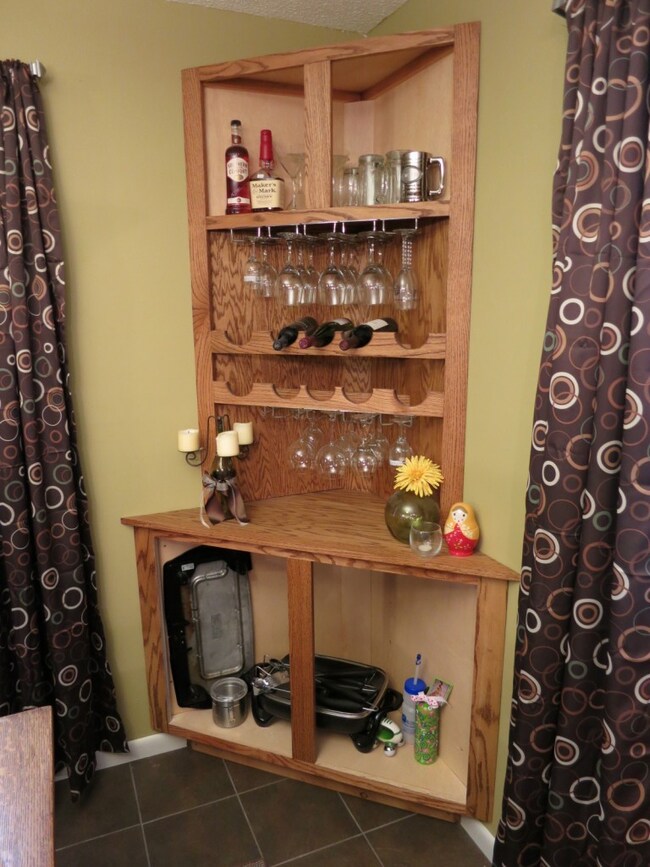 Built-in Shelving and Wine Rack