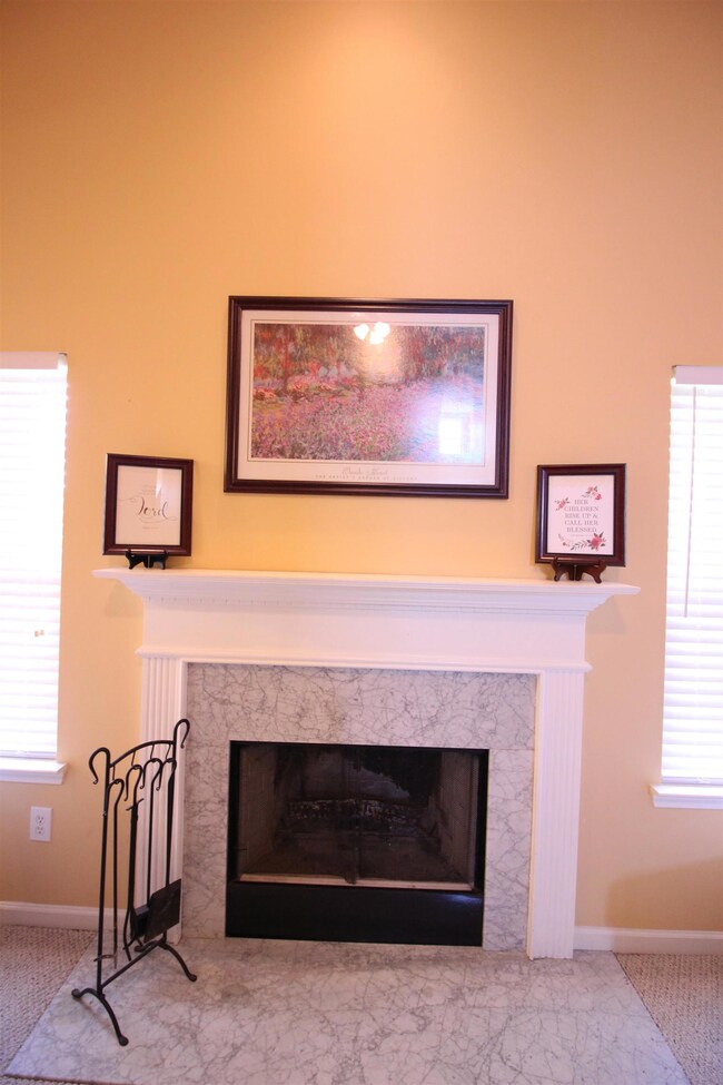 Closer view to the fireplace 